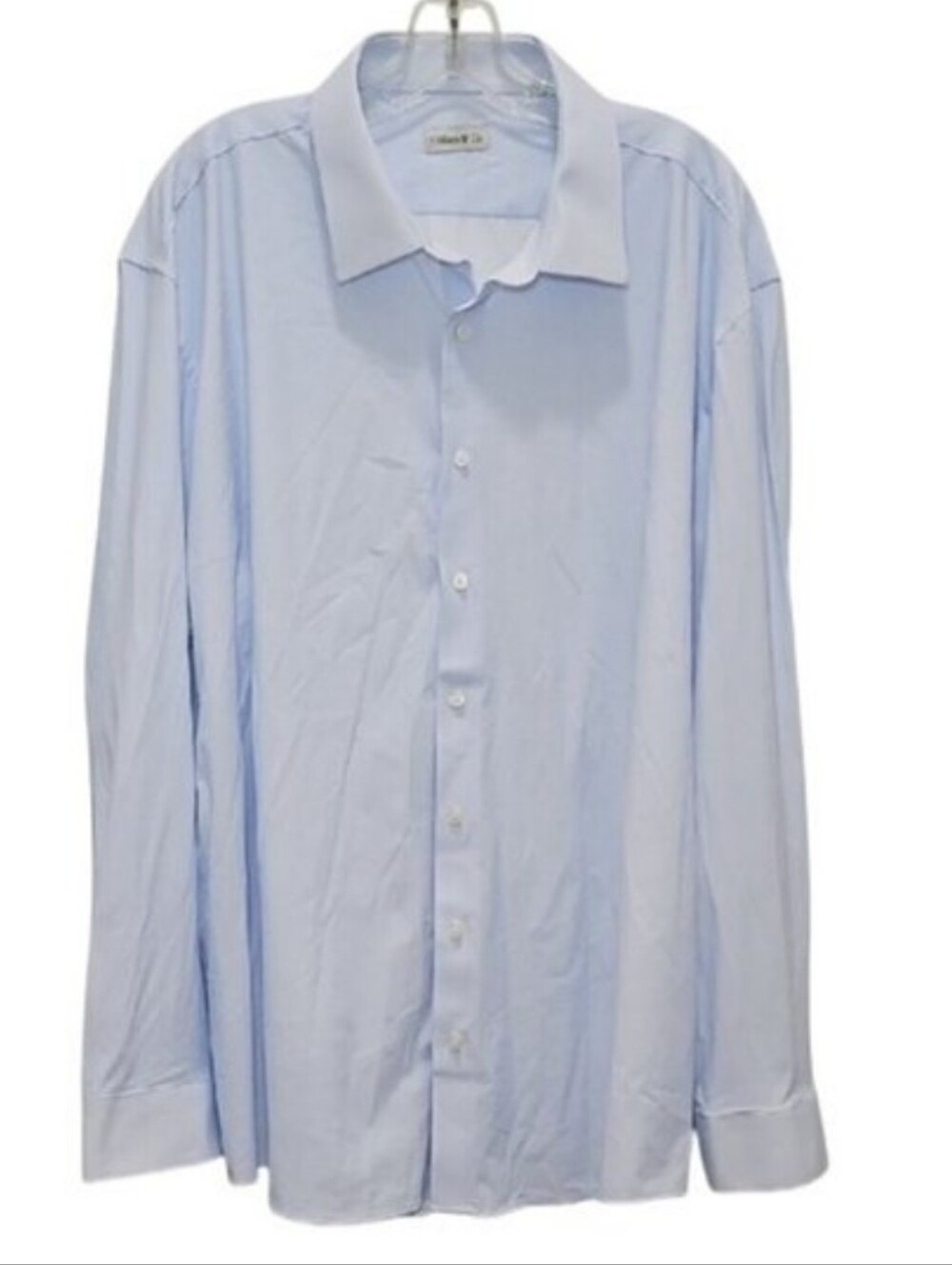 Collars & Co. Long Sleeve Button Up Dress Shirt 3XL New Blue Career Office